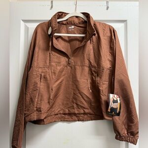 Avia Women's Brown Half-Zip Jacket